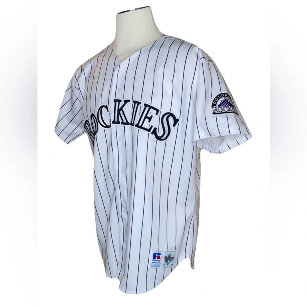 Vintage Colorado Rockies Baseball Jersey Russell Athletic Diamond Collection - Picture 2 of 13